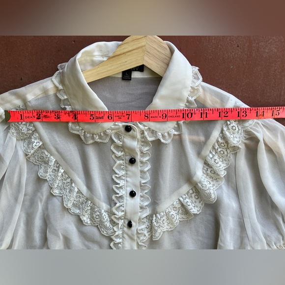Widow Chiffon Top large nwt - Picture 4 of 8